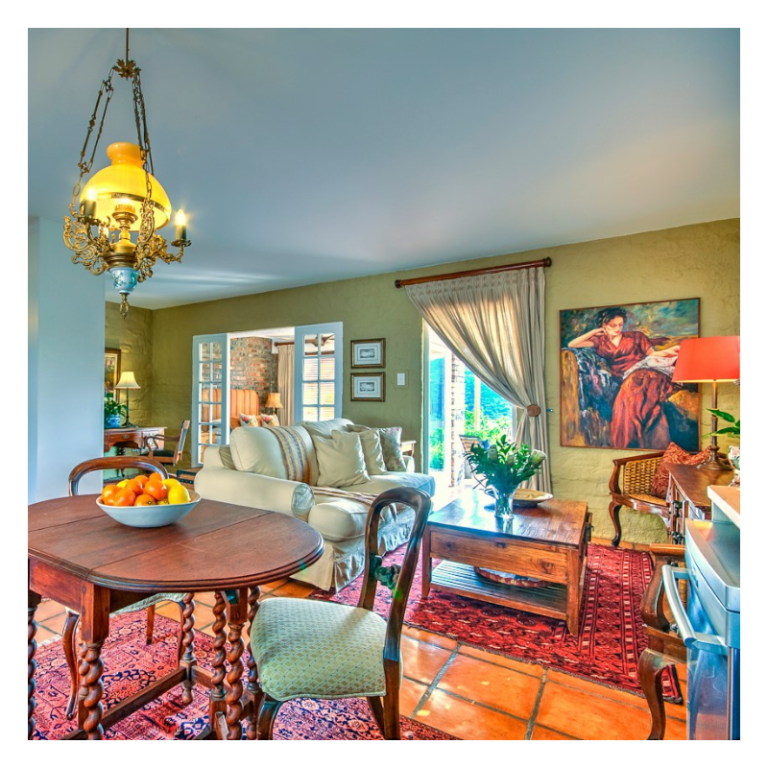 Red door cottage lounge area